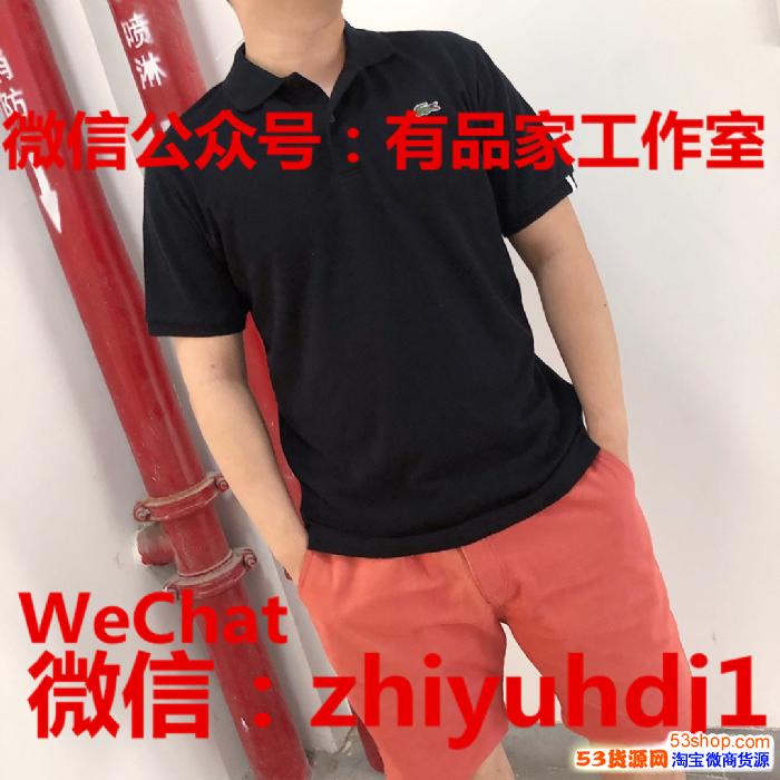 供應(yīng)上海Lacoste法國鱷魚尾貨男裝Polo衫批發(fā)代理貨源