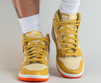 全新 Nike Dunk High “Gold Canvas”諜照及發(fā)售信息